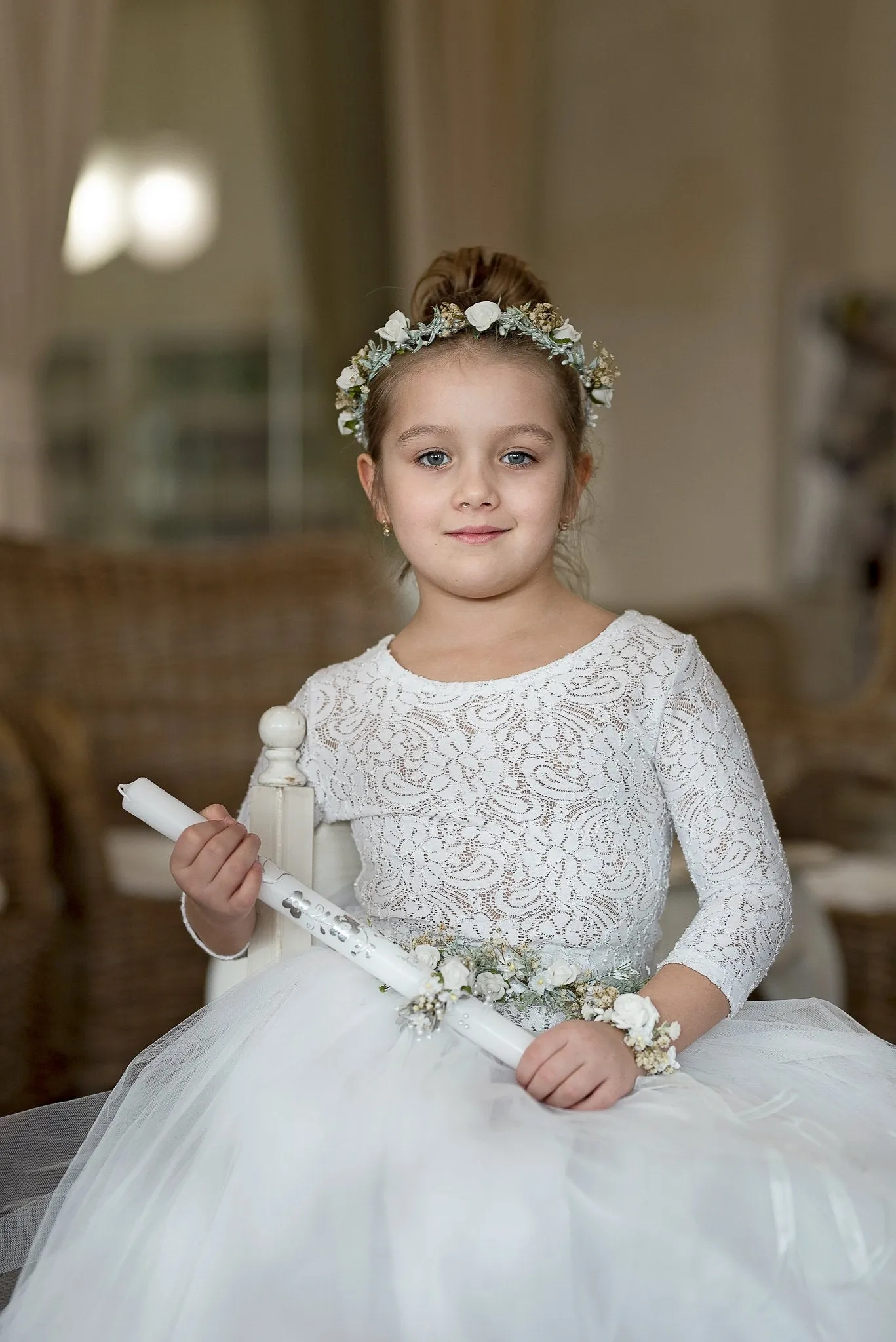 First holy communion bracelet with pearls