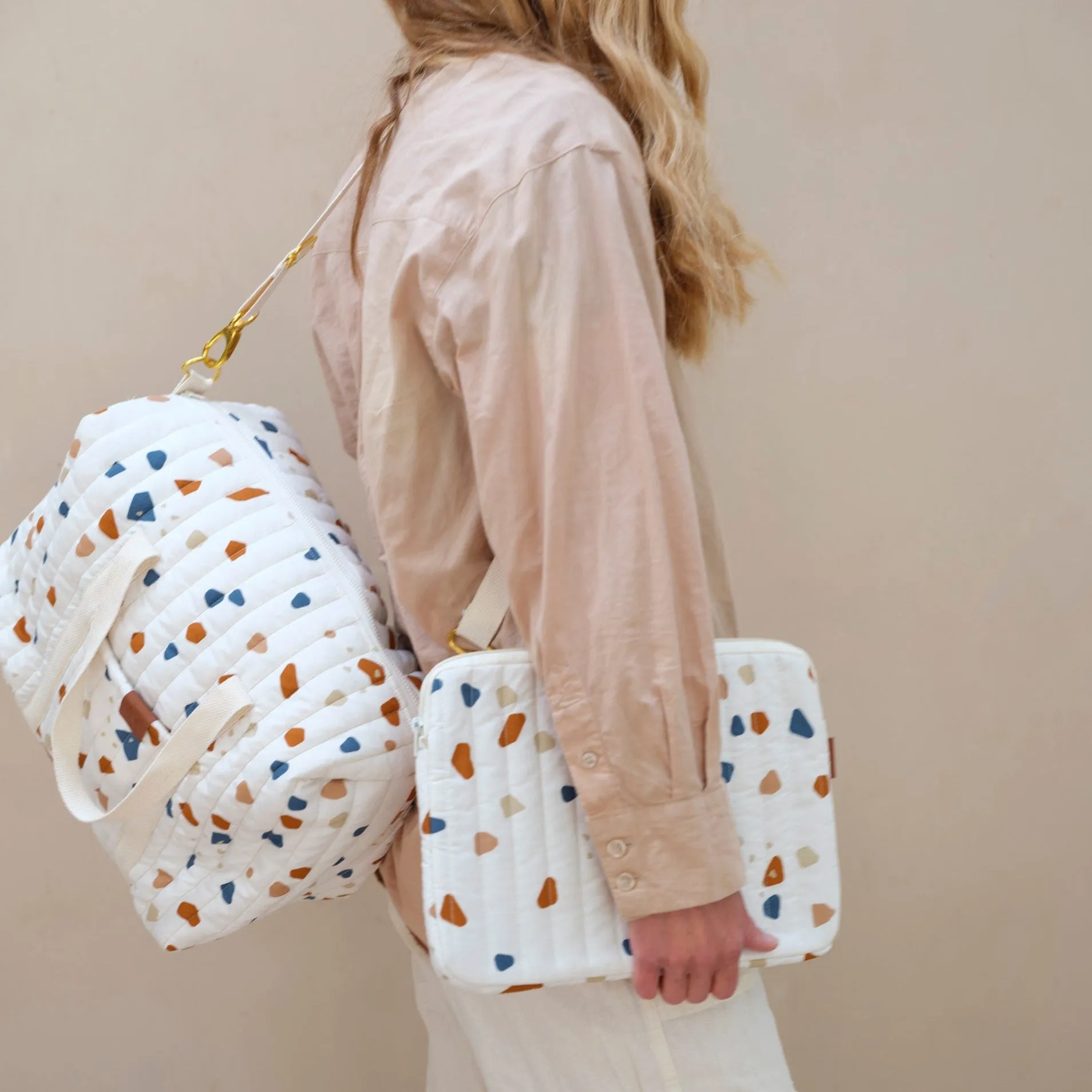 Gesteppte Tasche Terrazzo
