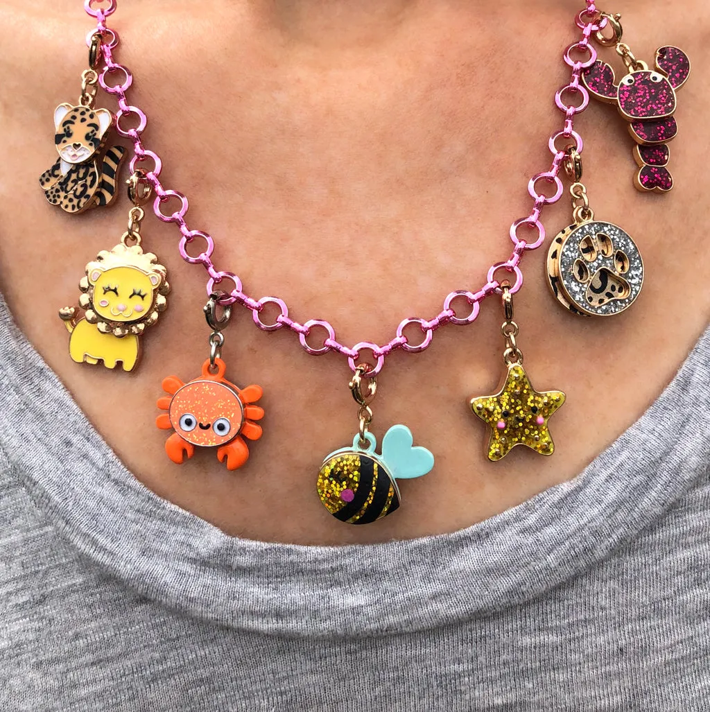 Glitter Crab Charm
