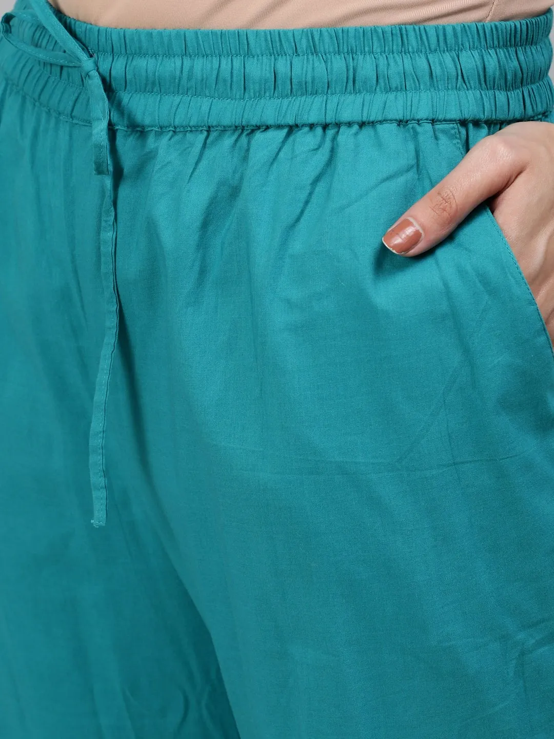 Green Coloured Sleepwear Consist Of Short Kaftan & Pyajama