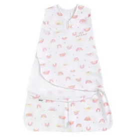 HALO Innovations Sleepsack 100% Cotton Swaddle Wrap - Sunshine Rainbows - S