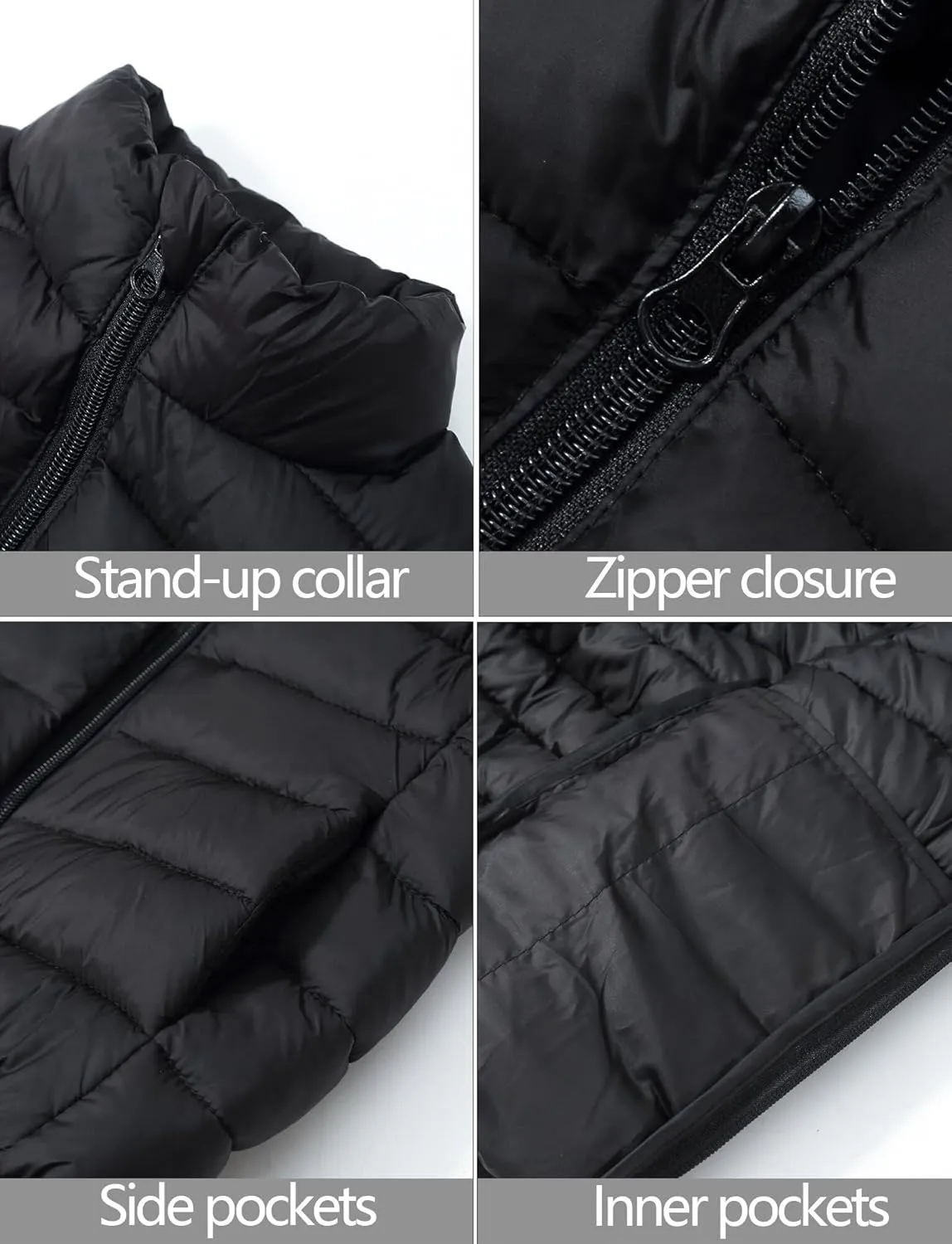 Happy Cherry Kids Puffer Down Vest for Boys Girls Winter Warm Sleeveless Padded Jacket Stand Collar Quilted Waistcoat