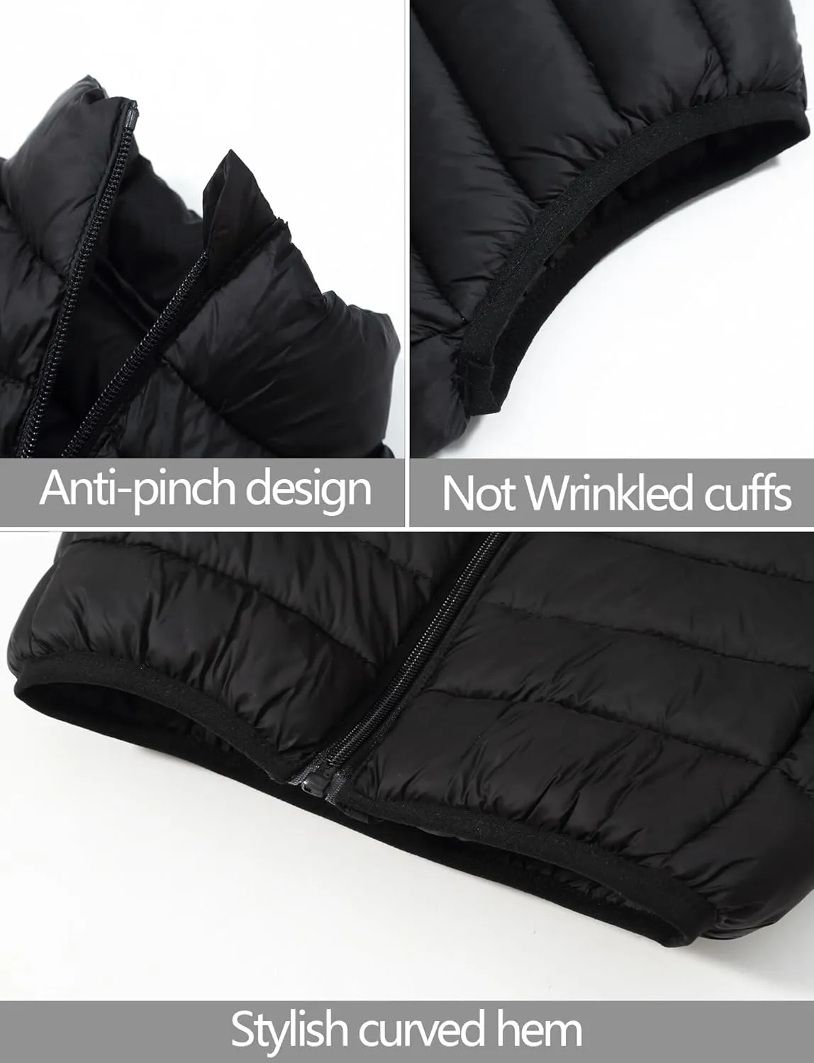 Happy Cherry Kids Puffer Down Vest for Boys Girls Winter Warm Sleeveless Padded Jacket Stand Collar Quilted Waistcoat