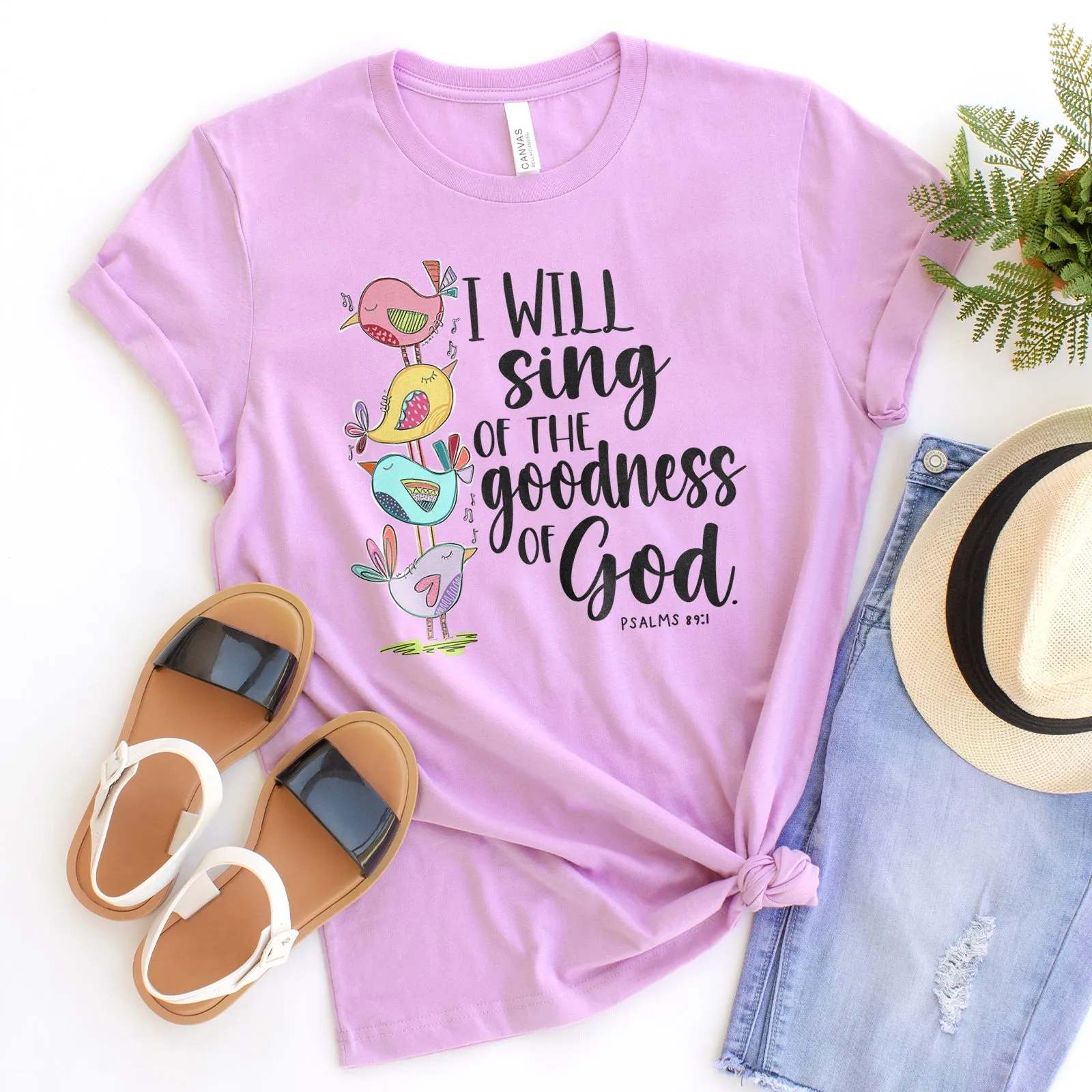 I Will Sing Of The Goodness Of God Birdies Tee