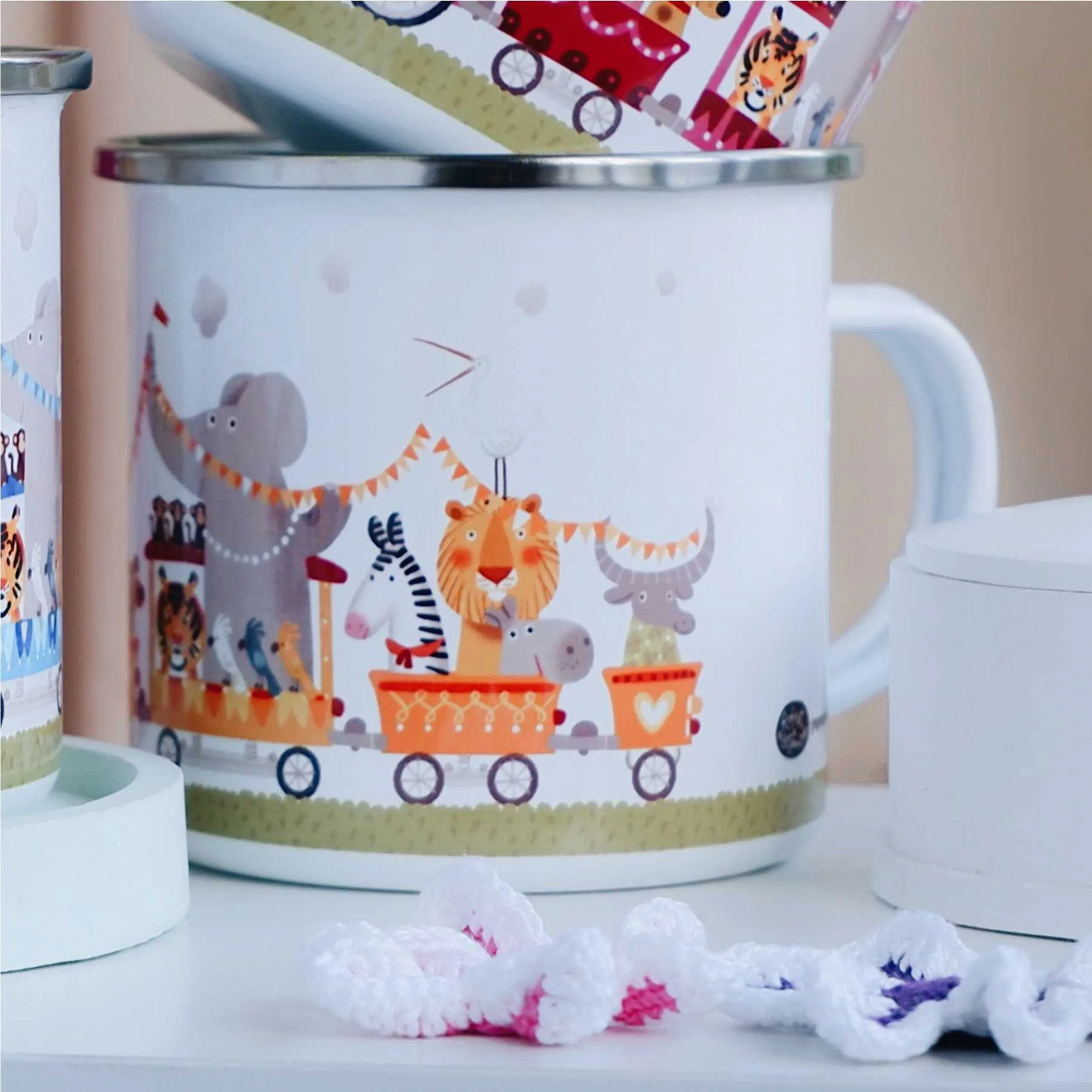 Kinder Animals Enamel Mug