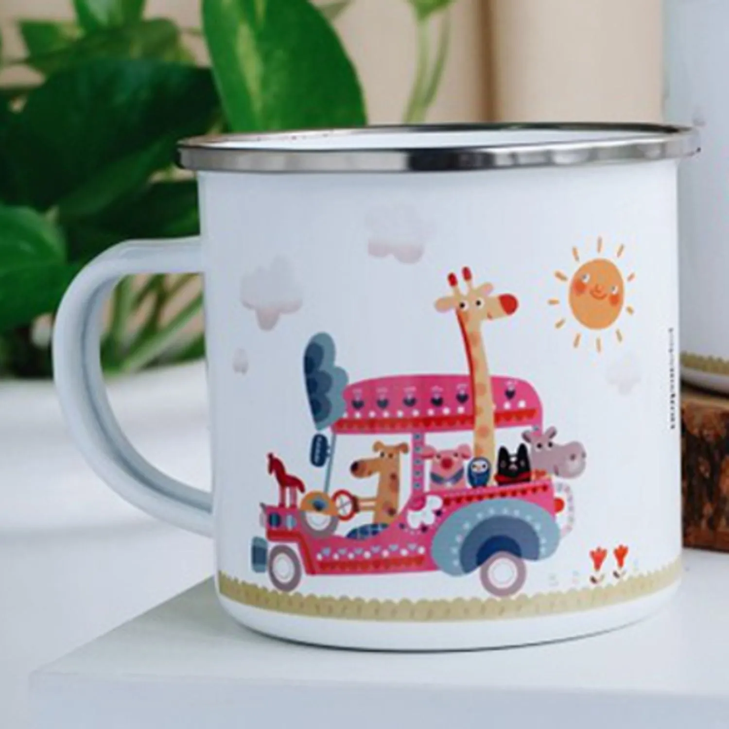 Kinder Animals Enamel Mug