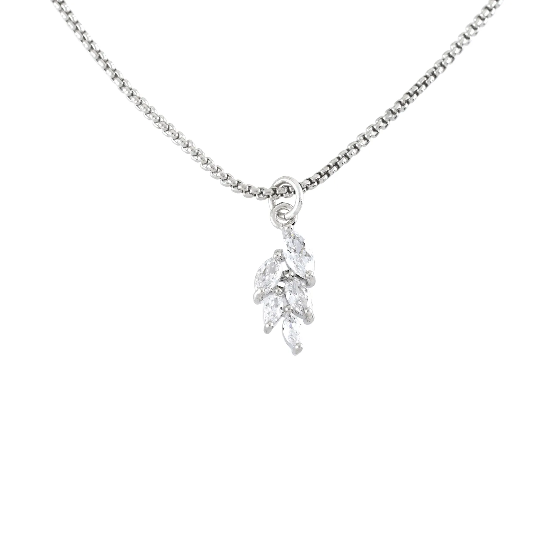 LEAVES ZIRCONIA NECKLACE