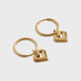 Lover Pendant Huggie Earrings