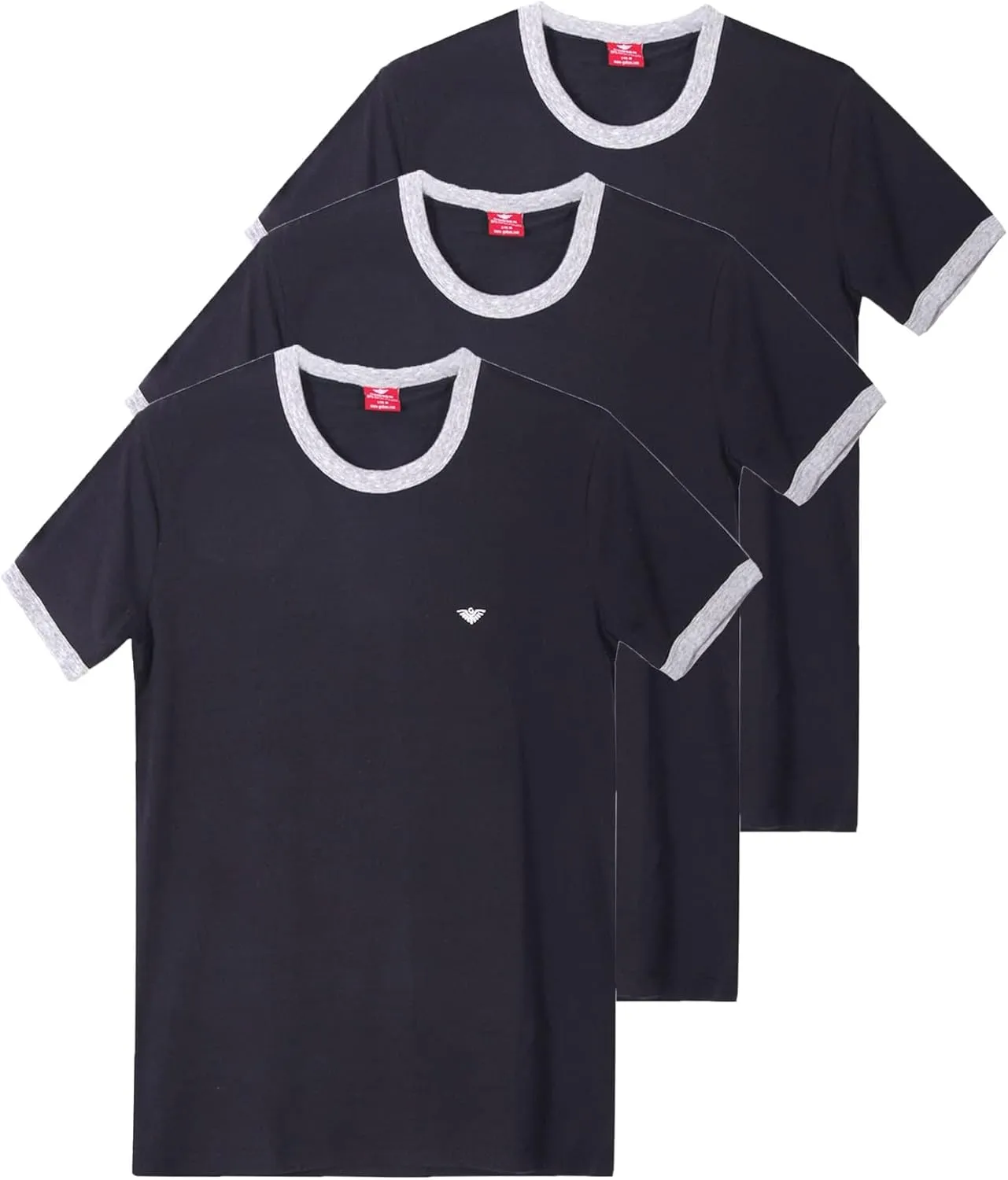 Men's Cotton Crew Neck T-Shirts, Breathable Loose Sleepwear Top, Casual Sports Short Sleeved TopsPack of 3