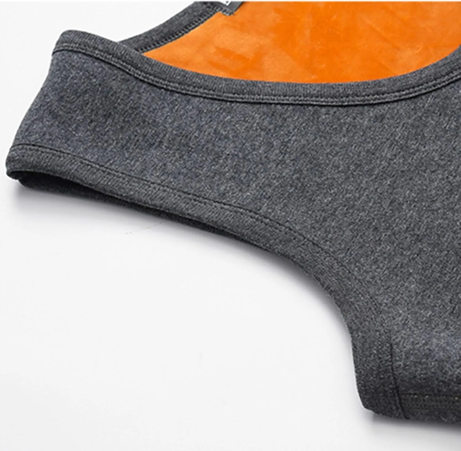 Mens Cotton Winter Fleece Thermal Underwear Sleeveless Top Vest Warmer Fleece Lined Underwear Sleeveless Tank Tops