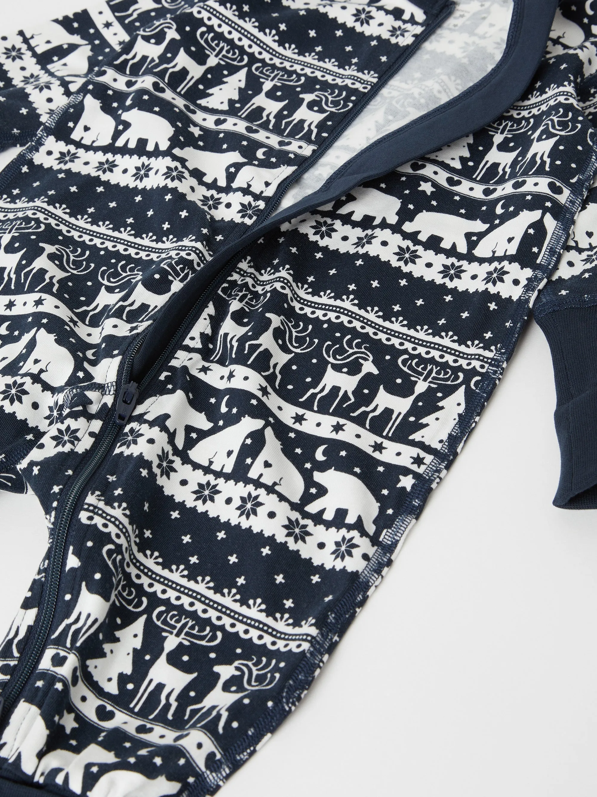Nordic Reindeer Baby Sleepsuit