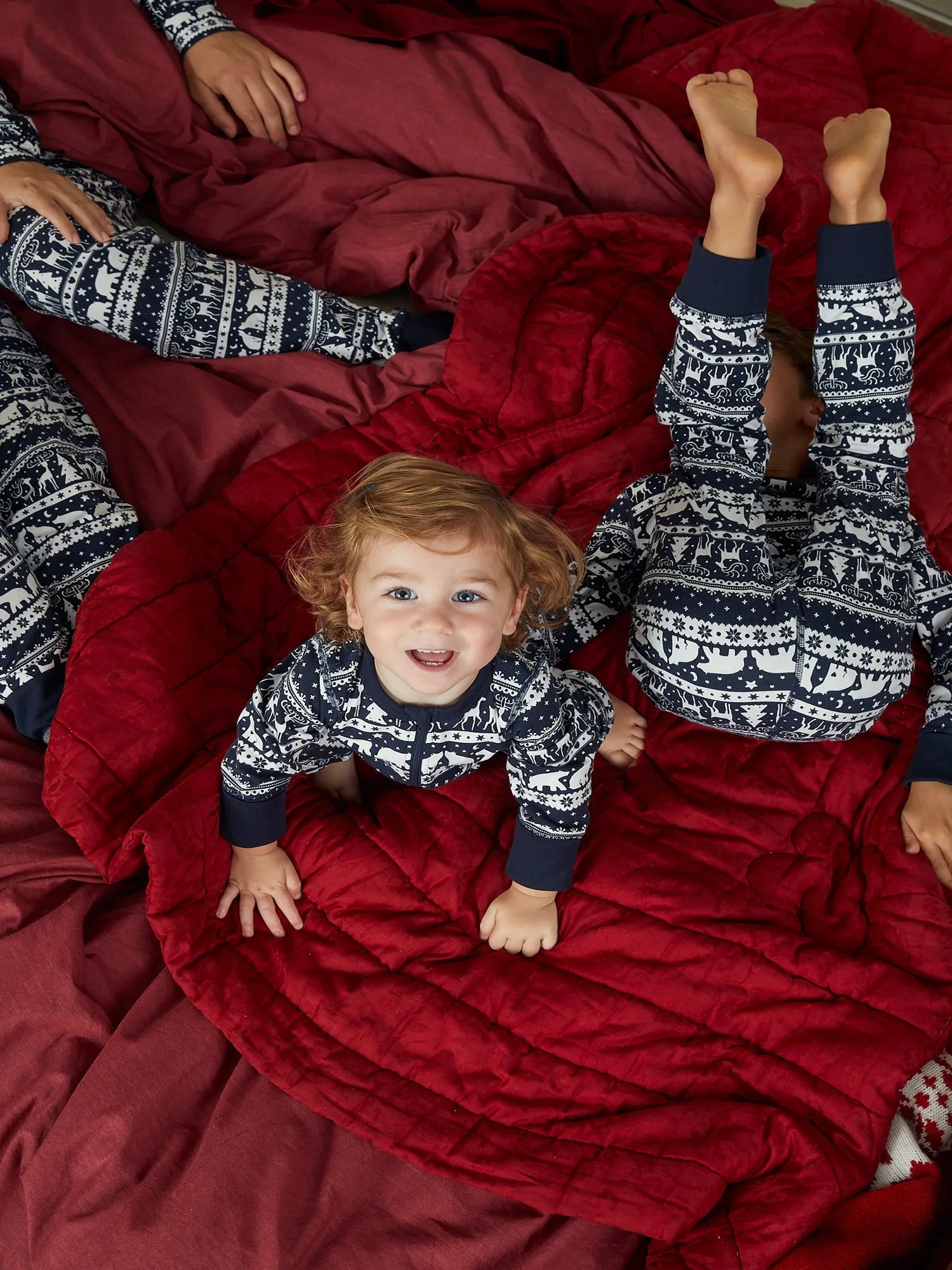 Nordic Reindeer Baby Sleepsuit