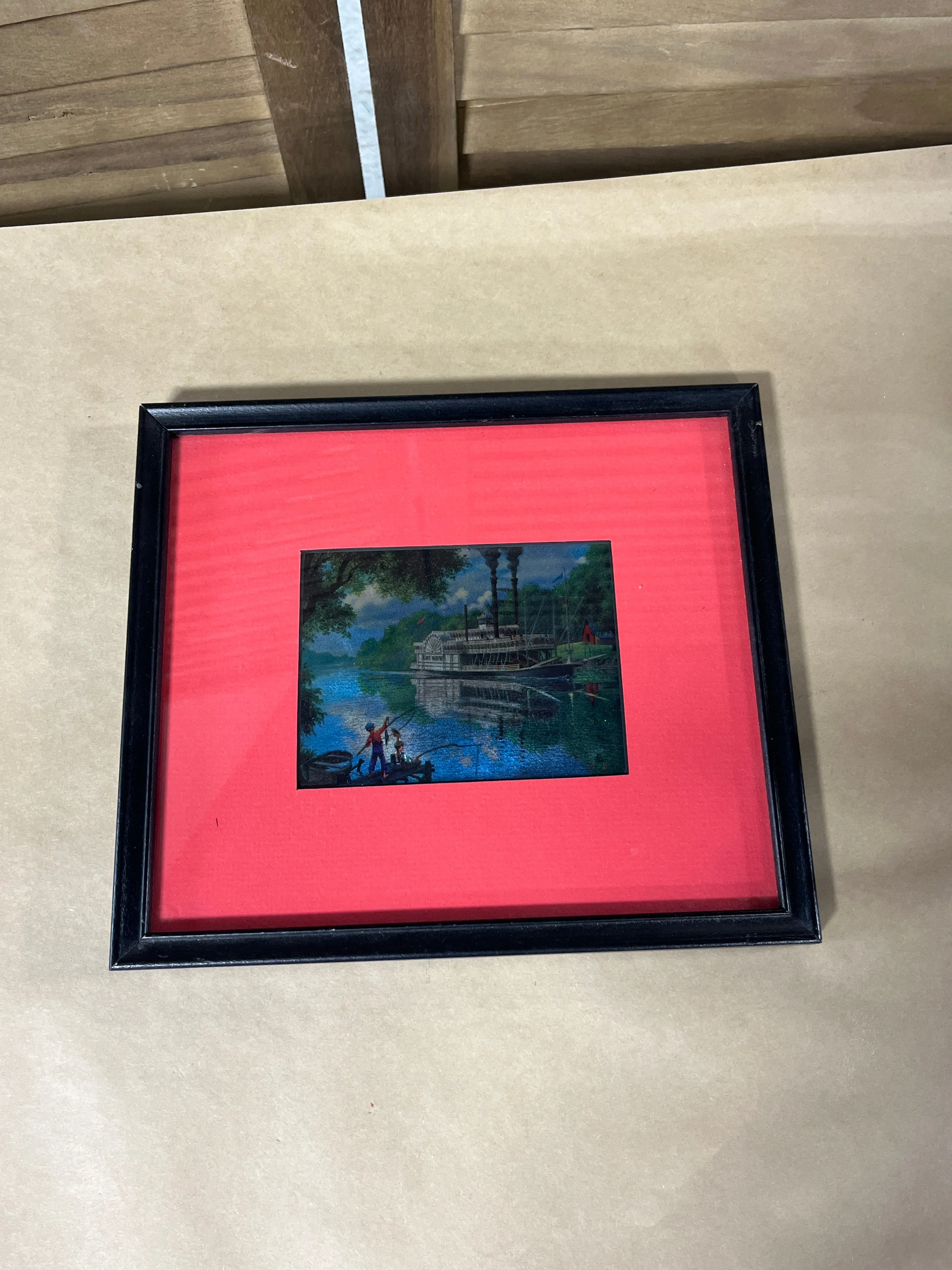 Paul Detlefsen 4 Piece Art, with Red Mat and Black Frame