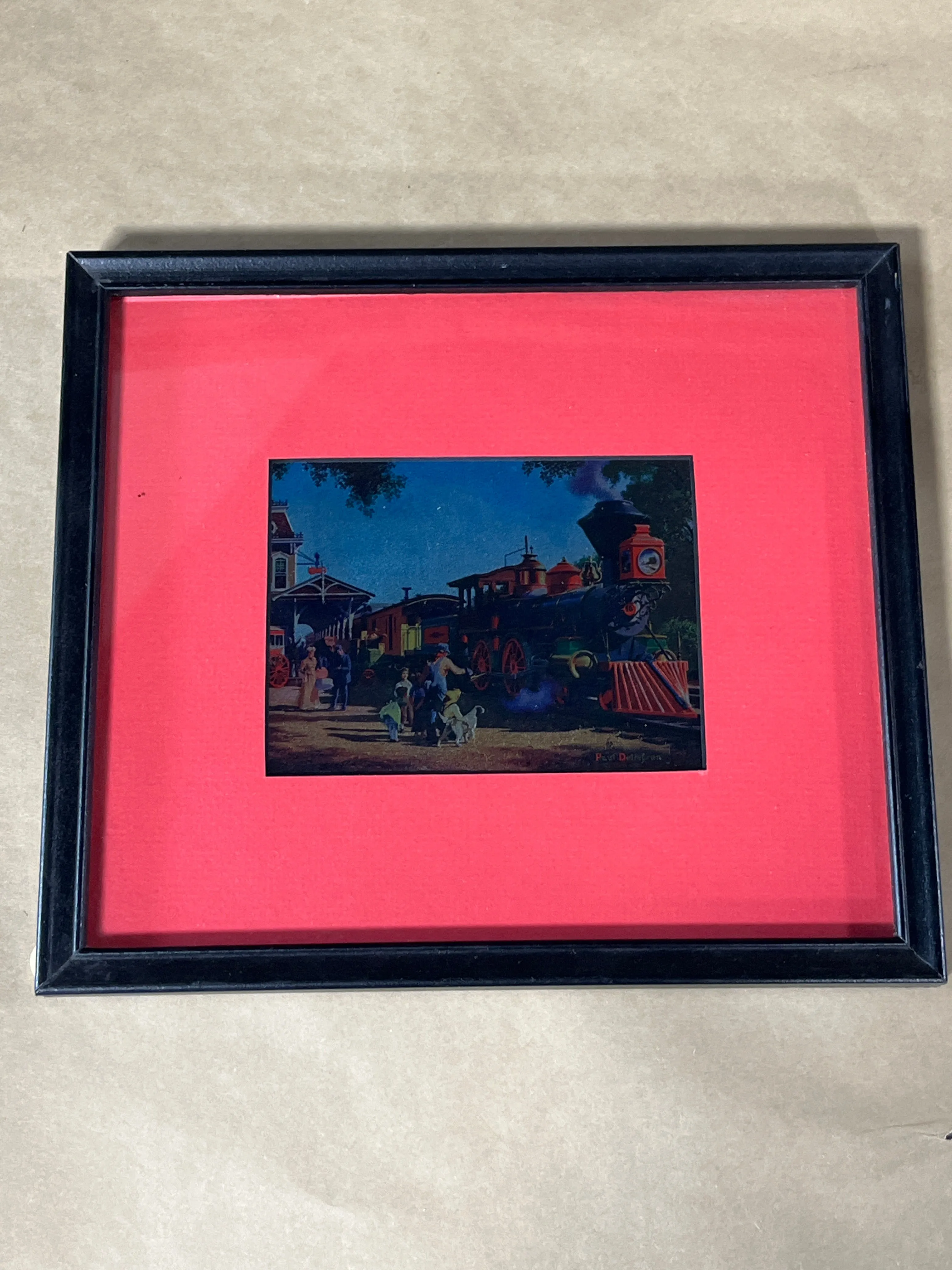Paul Detlefsen 4 Piece Art, with Red Mat and Black Frame