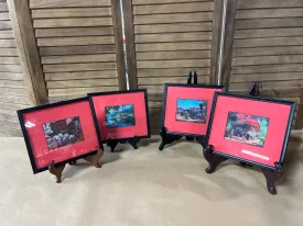 Paul Detlefsen 4 Piece Art, with Red Mat and Black Frame