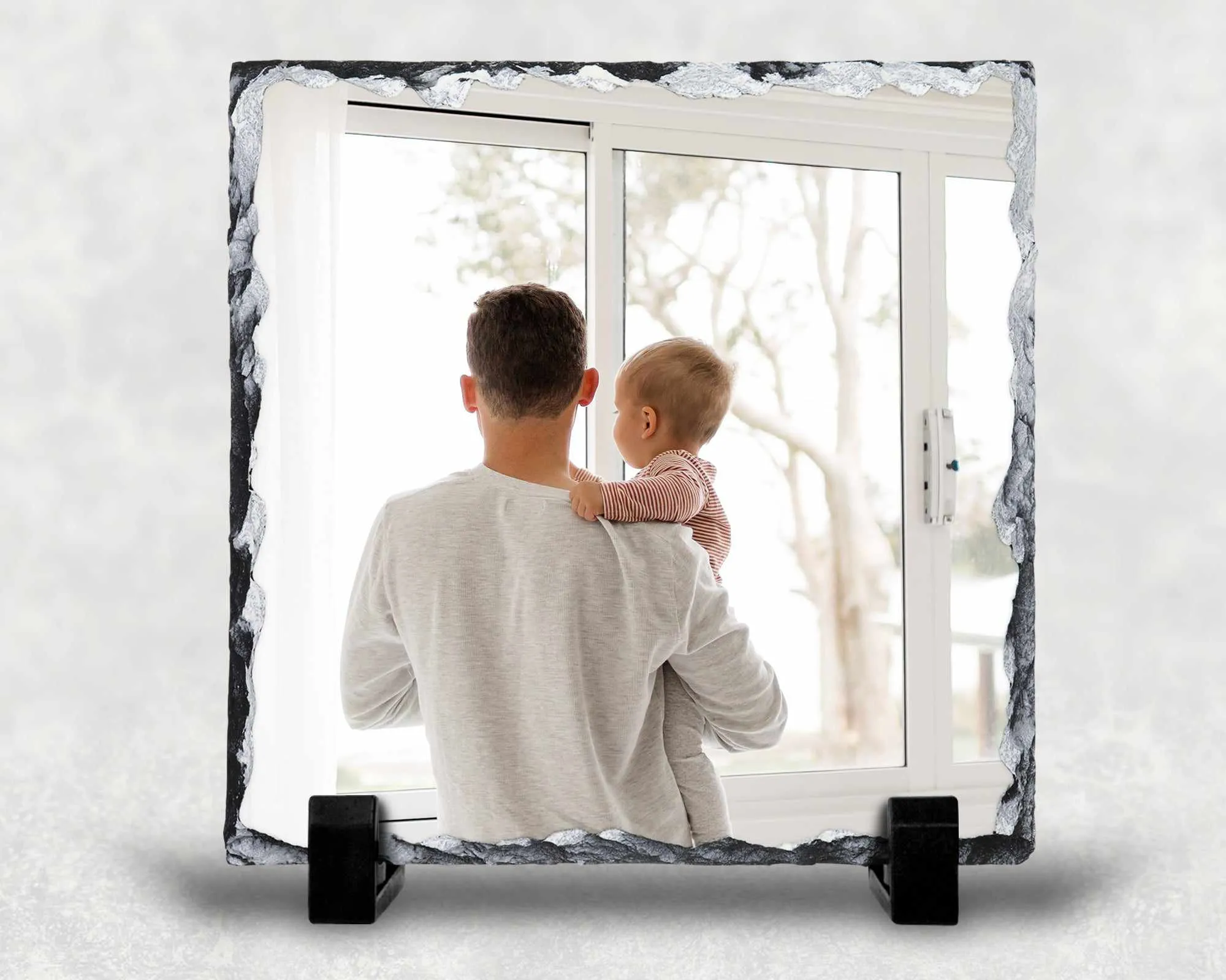 Personalised Father's Day Photo Slate Gift