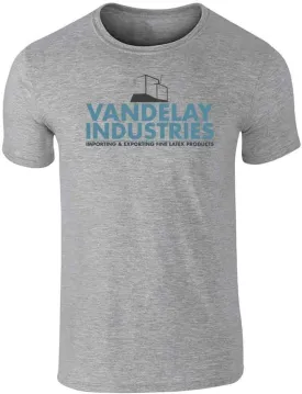 Pop Threads Vandelay Industries Company Logo Retro 90s Graphic Tee T-Shirt for Men
