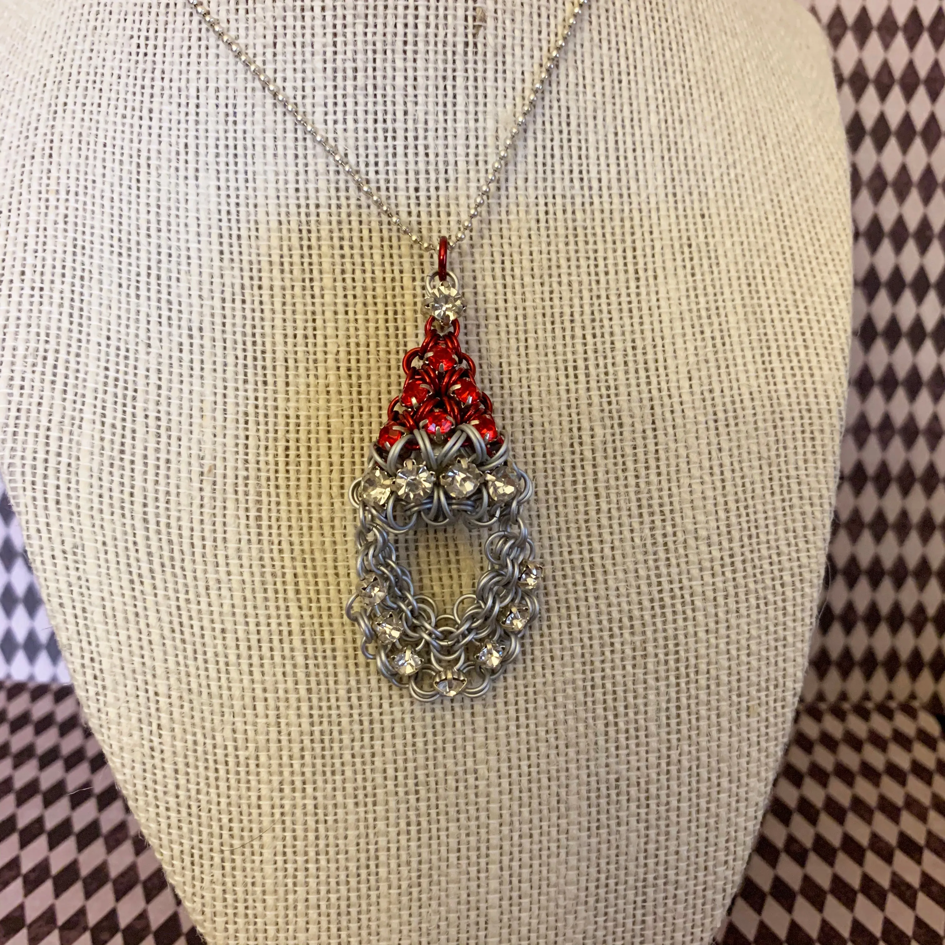 Puffy Rhinestone Santa Pendant Kit