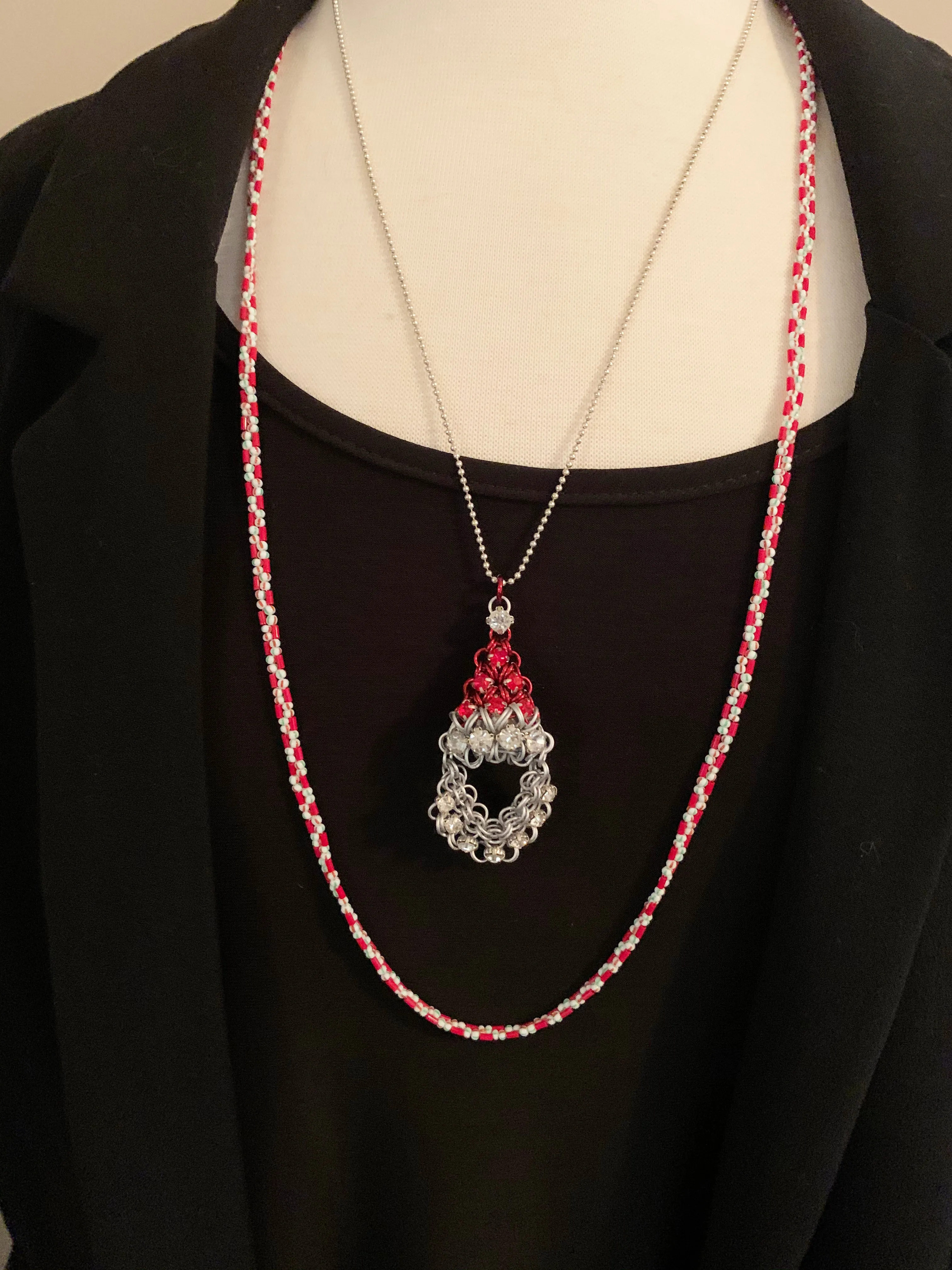 Puffy Rhinestone Santa Pendant Kit