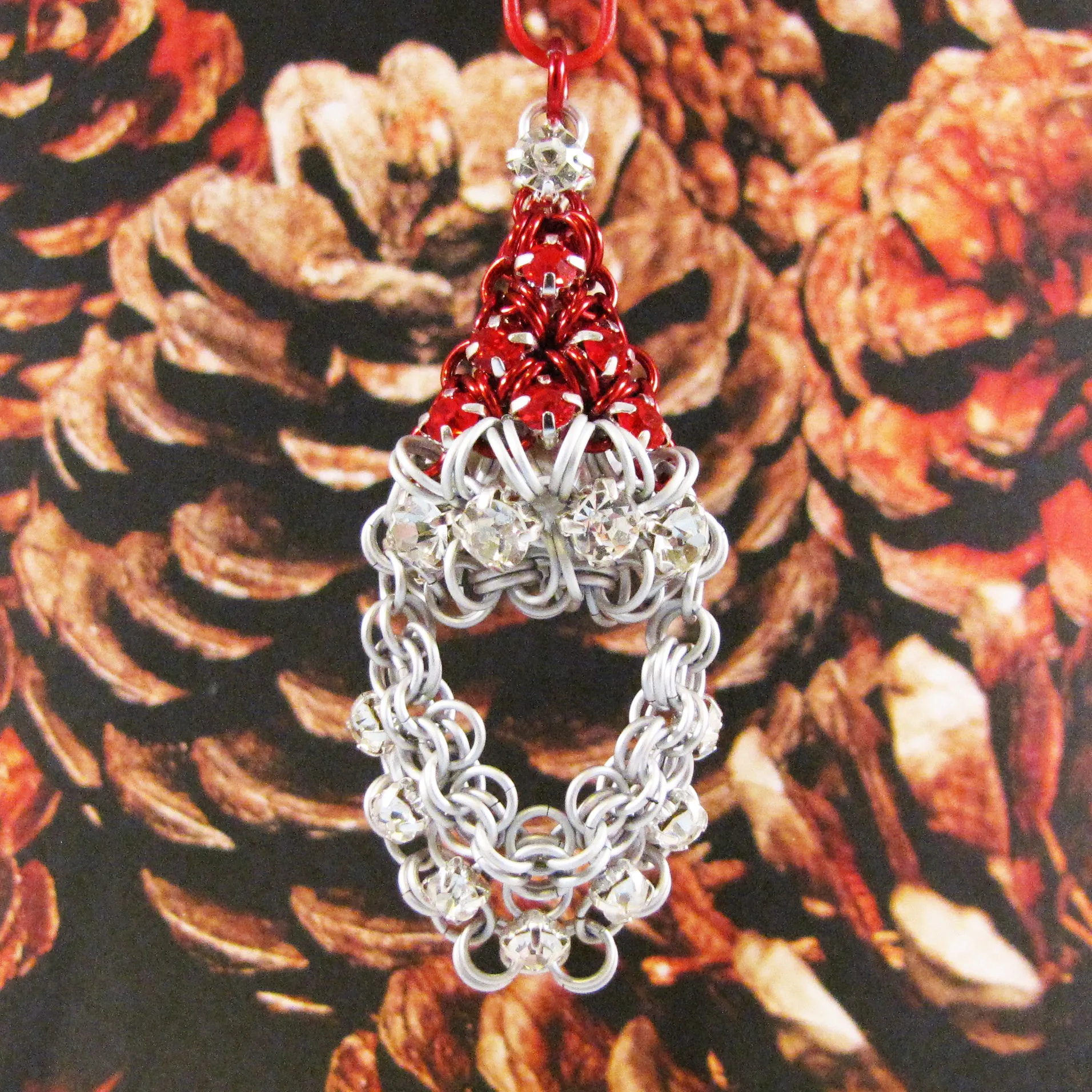 Puffy Rhinestone Santa Pendant Kit