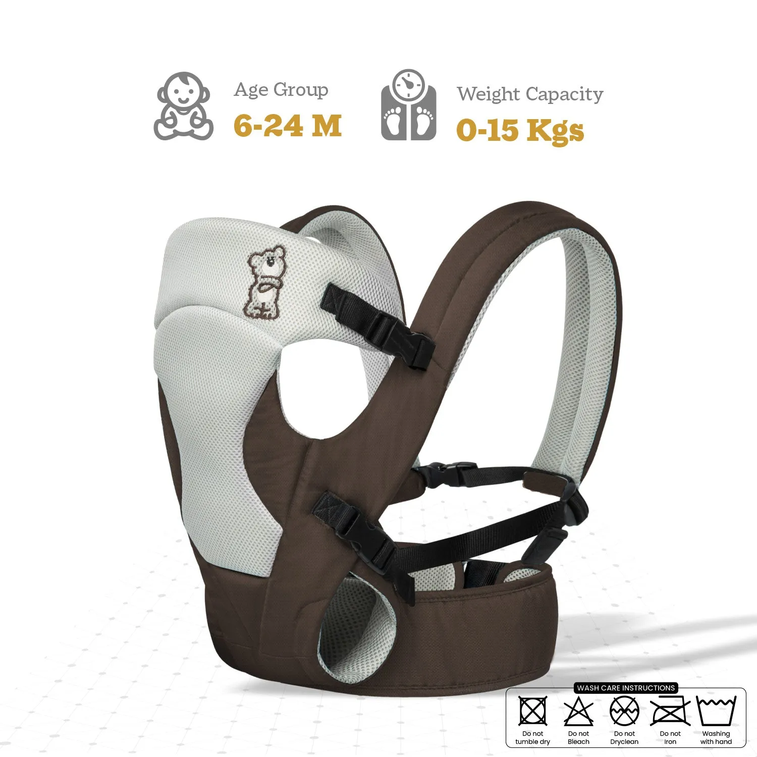 R For Rabbit Cuddle Snuggle Baby Carriers Brown Grey
