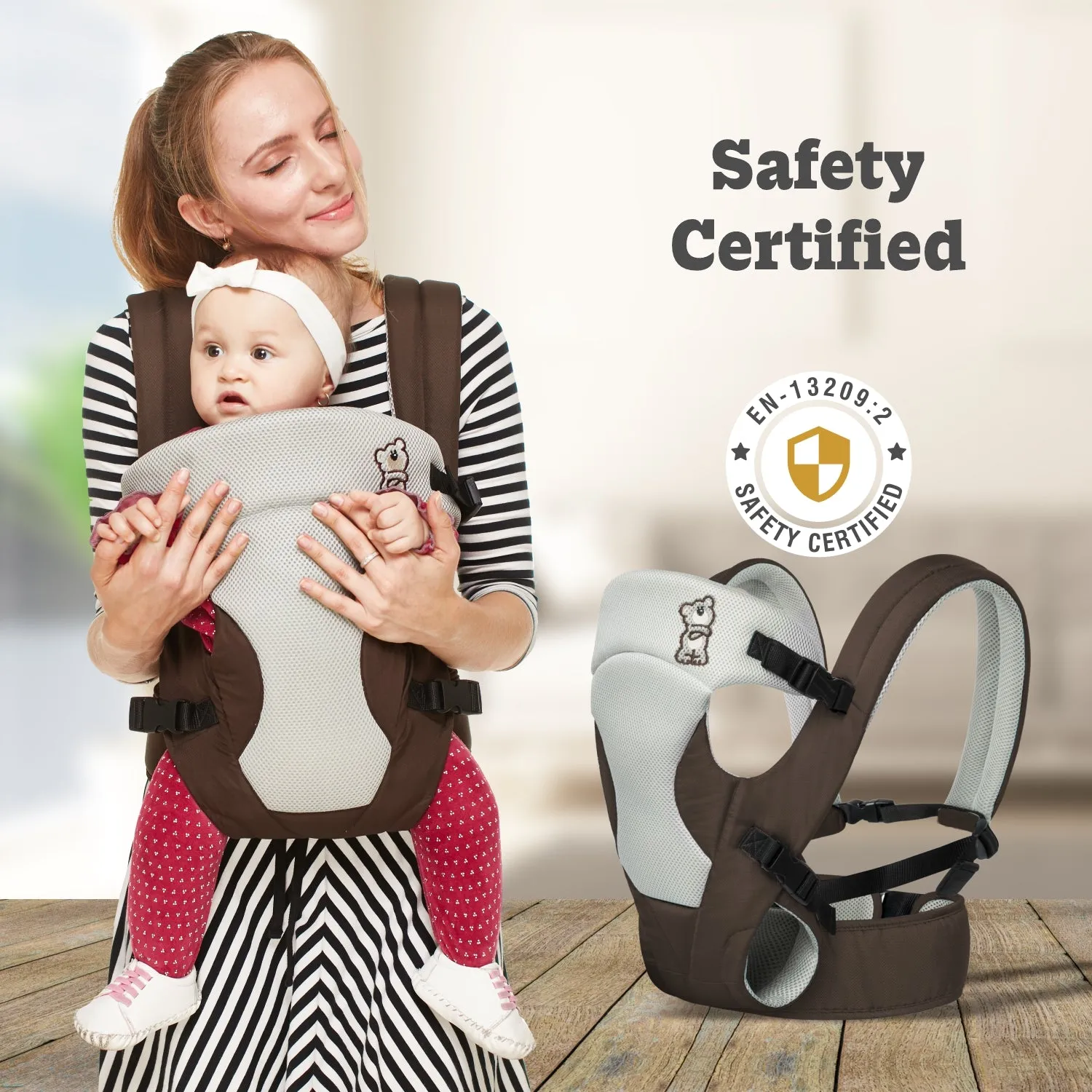 R For Rabbit Cuddle Snuggle Baby Carriers Brown Grey