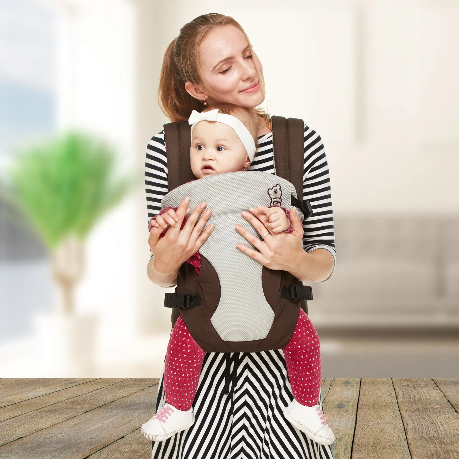 R For Rabbit Cuddle Snuggle Baby Carriers Brown Grey
