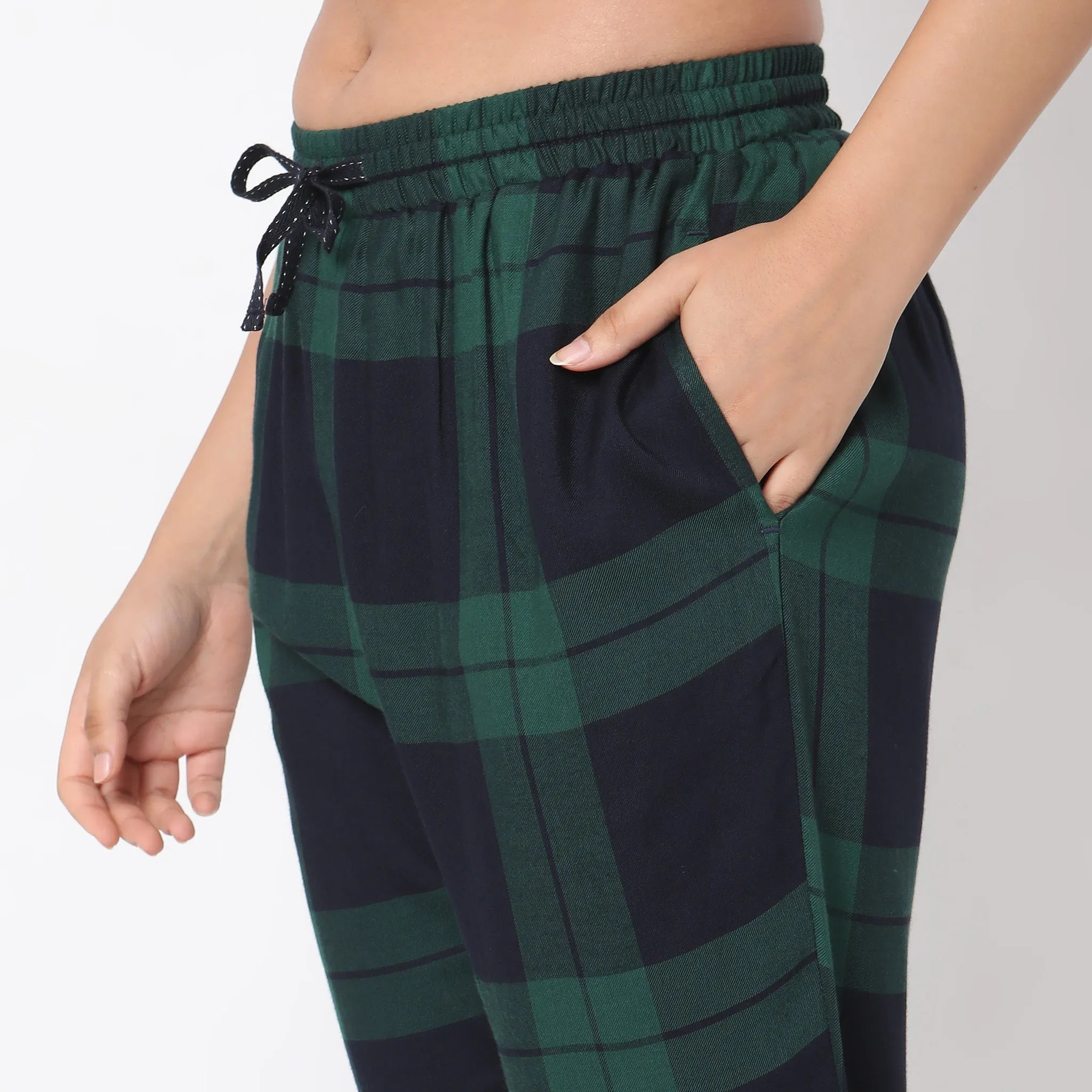 Regular Fit Checkered T-shirt with Pyjama Set