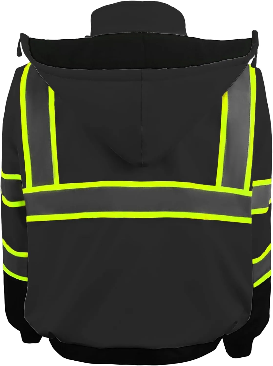 Safety Bomber Jackets for Men, High Visibility Reflective Jacket Fleece Liner Jacket with Pockets,Winter ANSI/ISEA