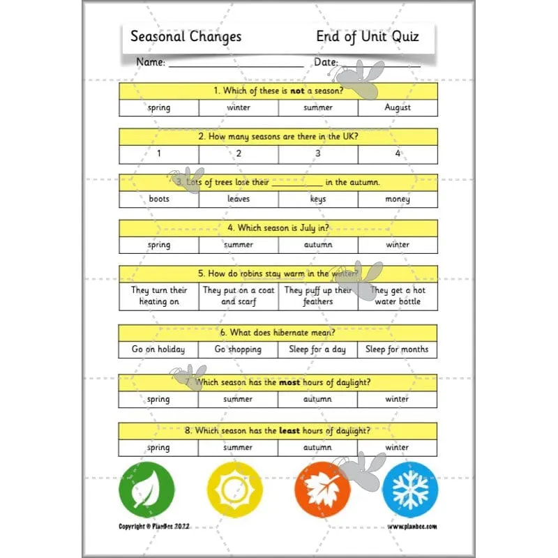 Seasonal Changes