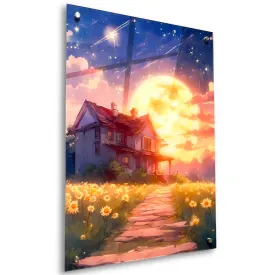 Starry Sunset (Lonely Home) Acrylic Wall Art