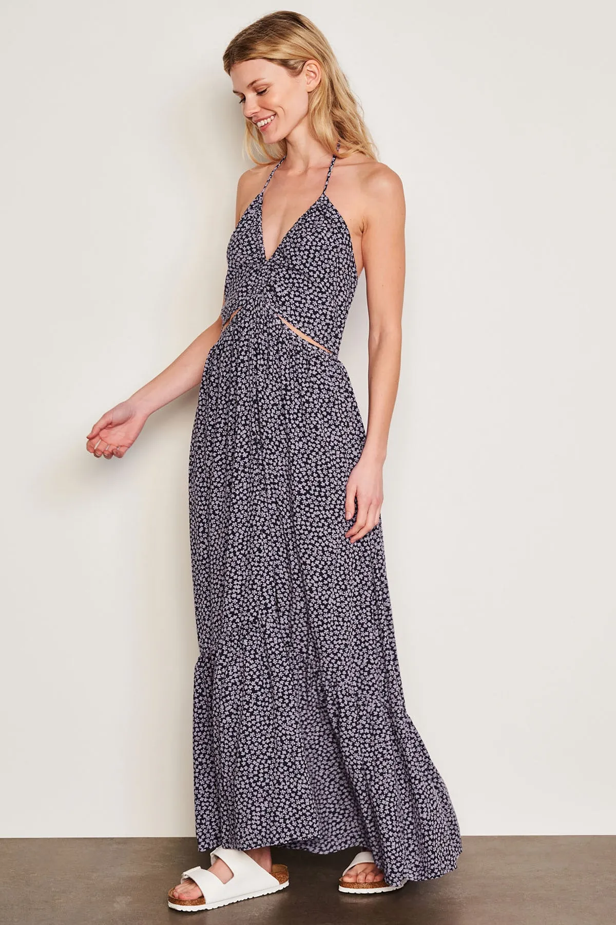 Sundry Clover Sun Dress in Dark Lavender