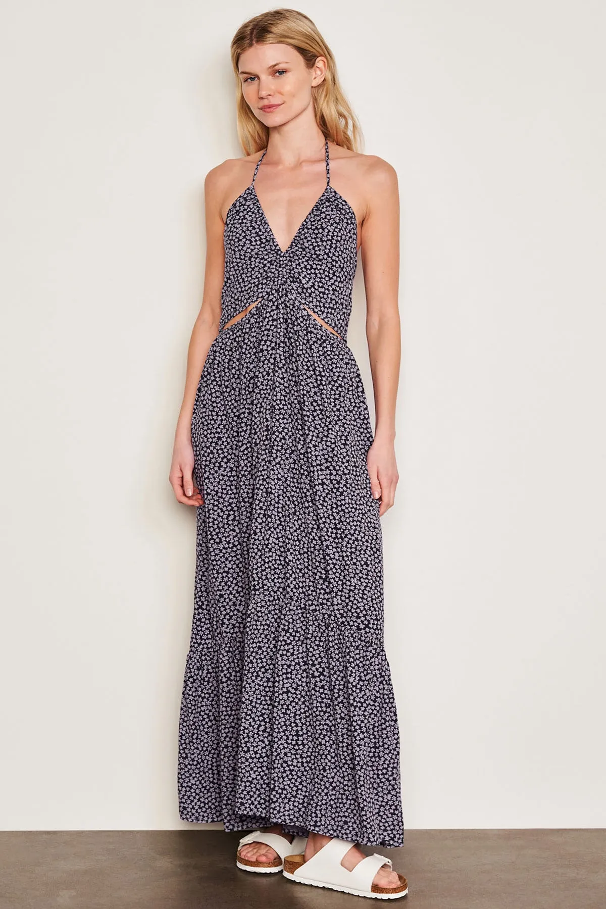 Sundry Clover Sun Dress in Dark Lavender