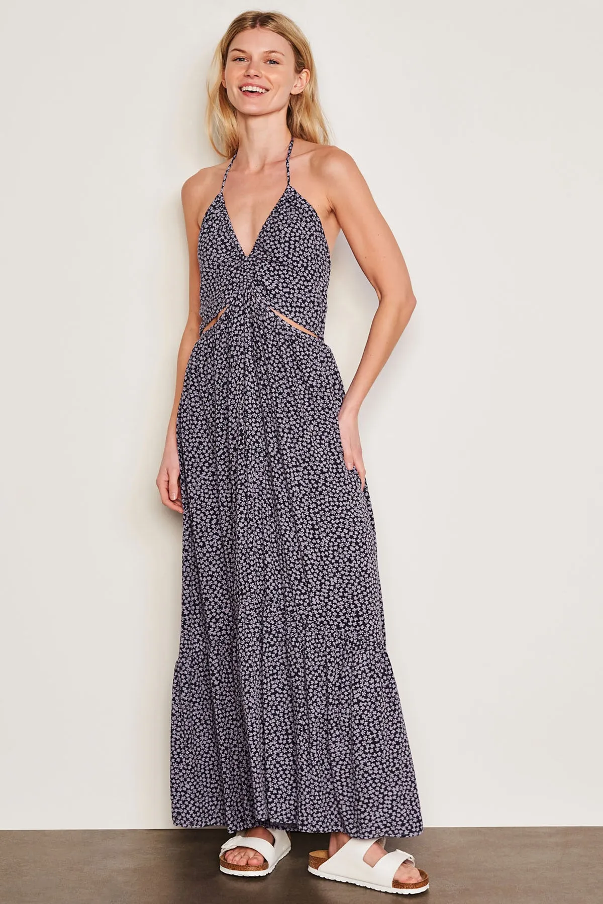 Sundry Clover Sun Dress in Dark Lavender