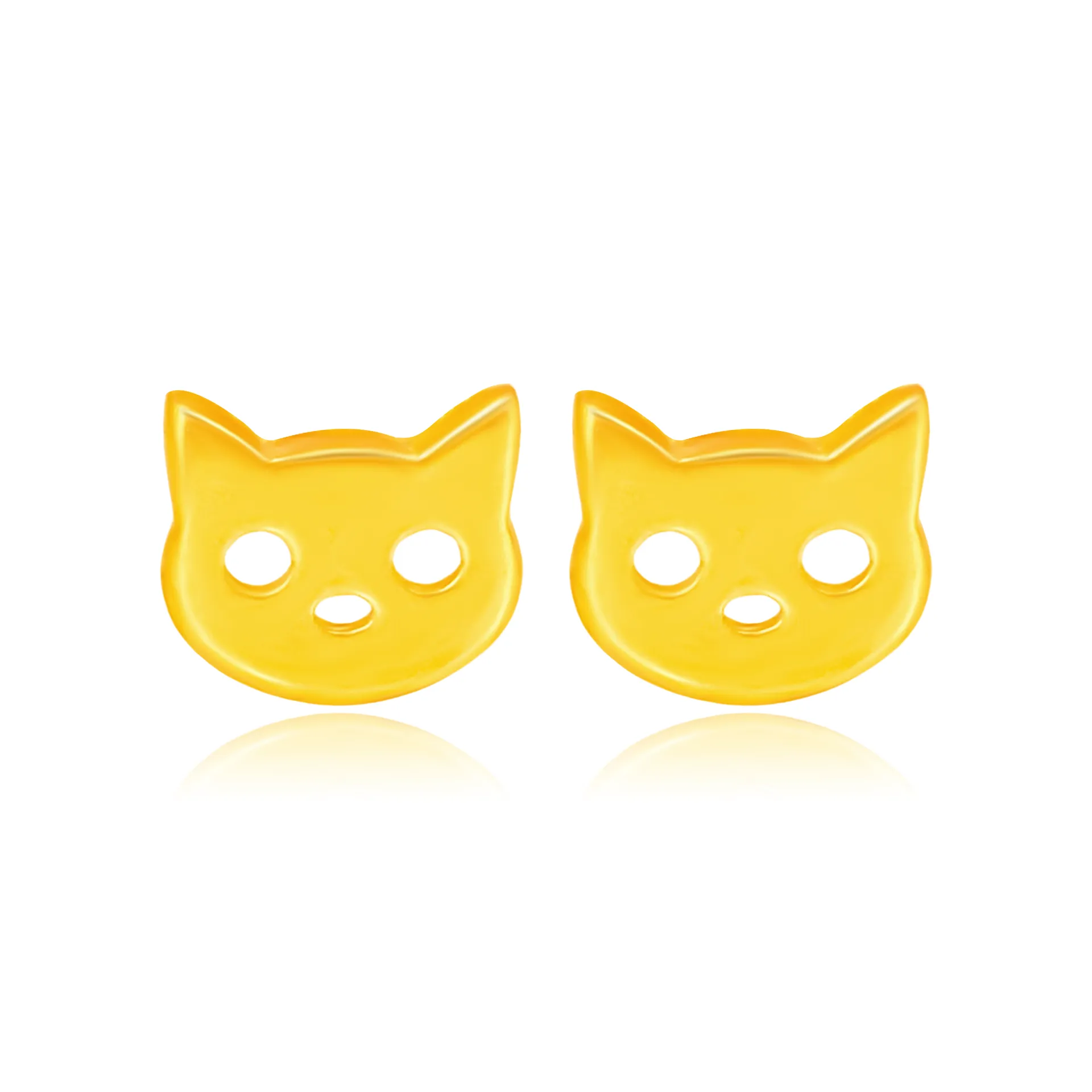TAKA Jewellery 916 Gold Earrings Cat
