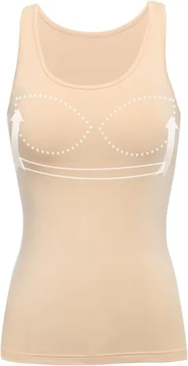 Tank Top with Built in Bra Cup for Women Casual Wide Strap Sleevless Layer Camisole Yoga Top Pack S-3XL