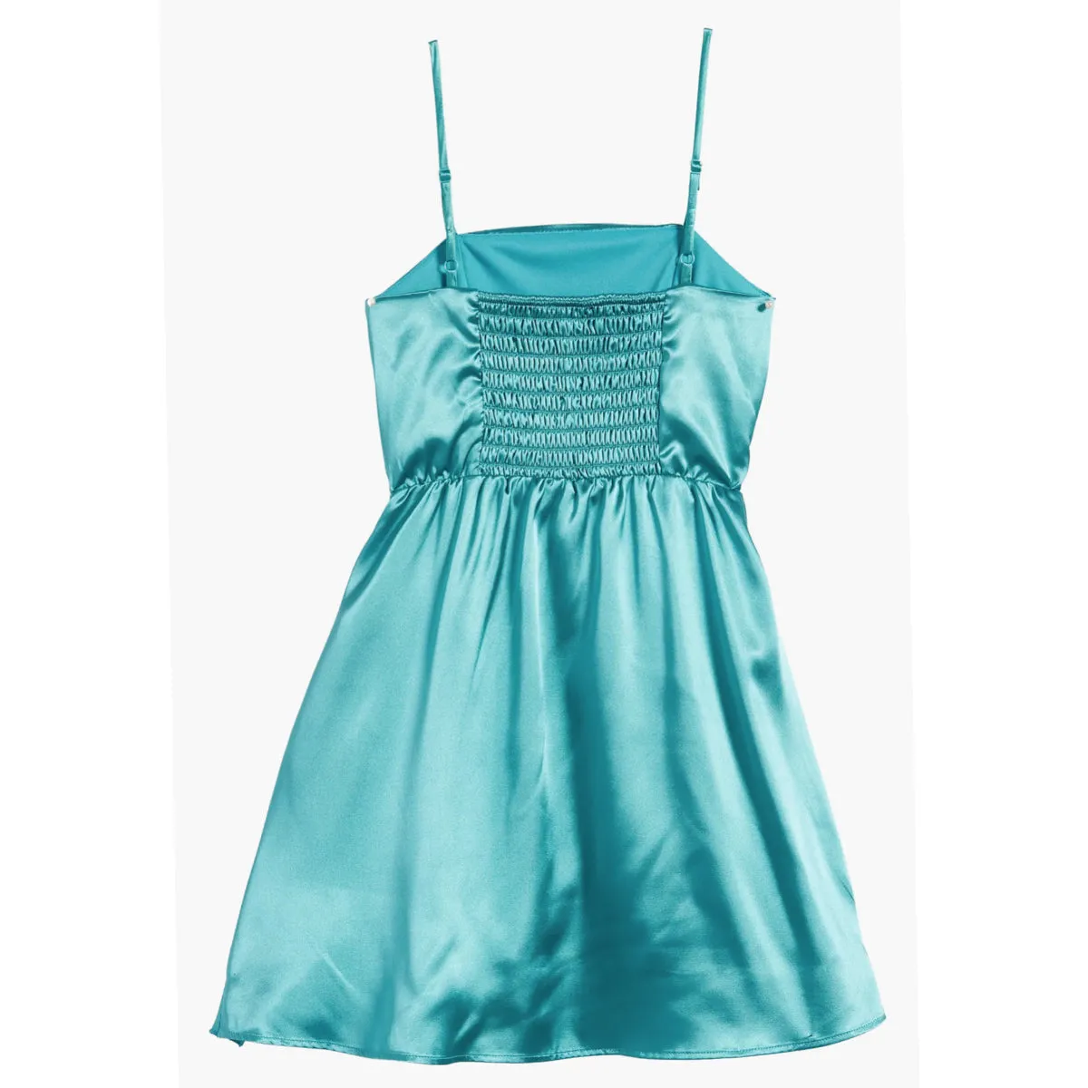Tween Satin Baby Doll Dress Kelly Green
