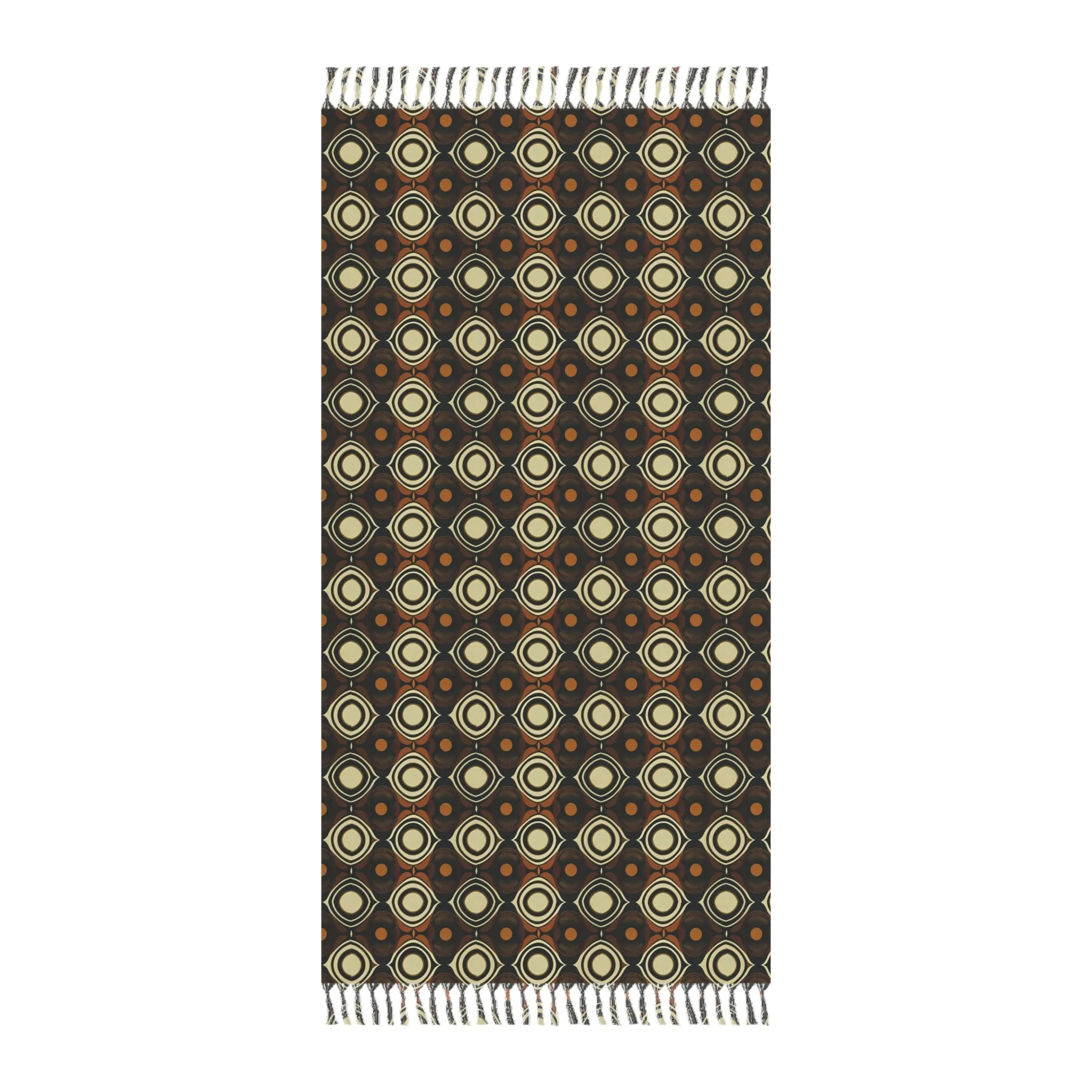 Vampire Art Grunge Boho Beach Cloth Towel - Sixties Brown
