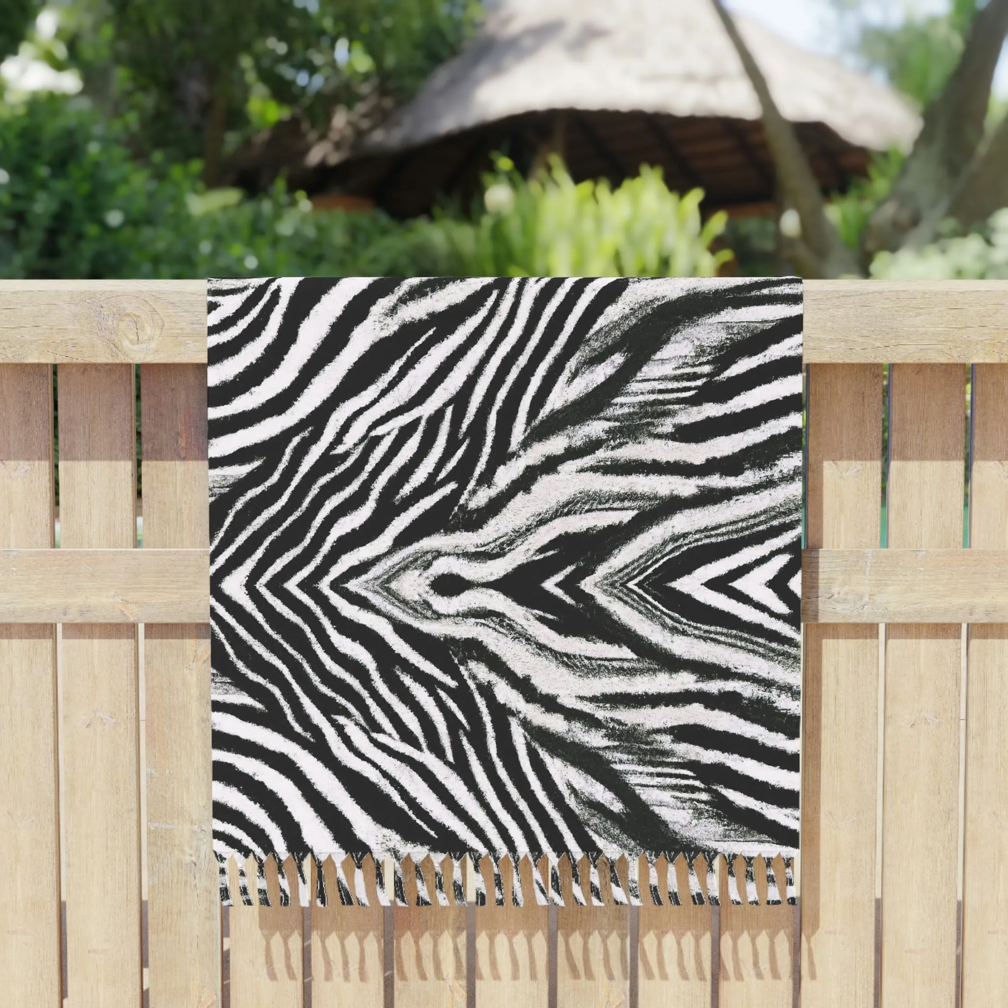 Vampire Art Grunge Zebra Boho Beach Cloth by Vampire Art