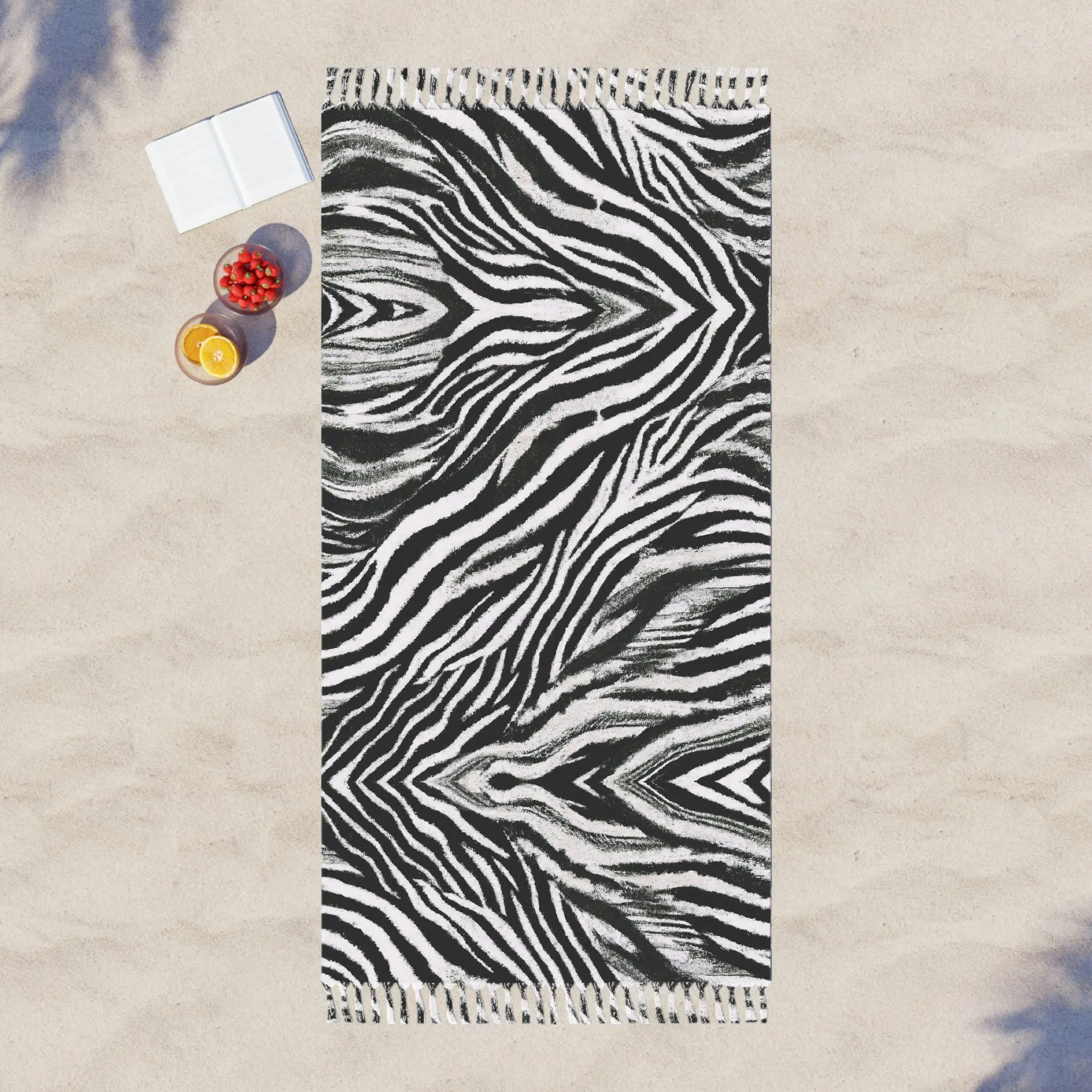 Vampire Art Grunge Zebra Boho Beach Cloth by Vampire Art