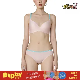 Wacoal Mood BUDDY BRA บราคู่ใจ พกได้ทุกที่ ใส่ง่าย พับง่าย พกง่าย  รุ่น MM1X86  สีเบจ (BE)